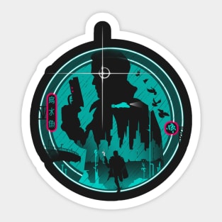 Neo Noir Run Sticker